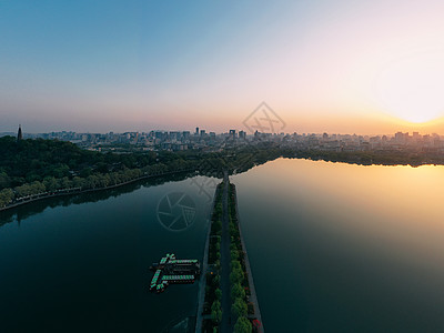 西湖断桥背景