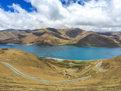 西藏羊湖风光旅游高清图片素材