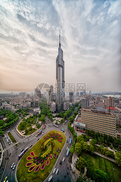 南京最高楼紫峰大厦图片