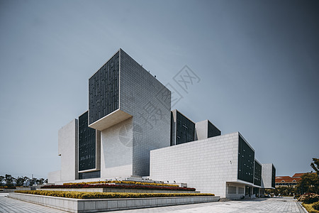 山东大学博物馆建筑特写高清图片