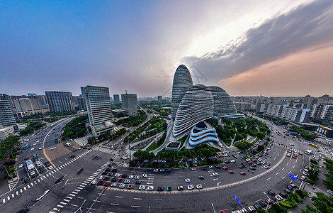 北京望京SOHO建筑背景图片