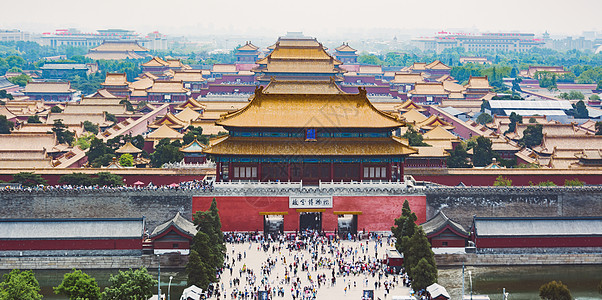北京故宫北京游客高清图片