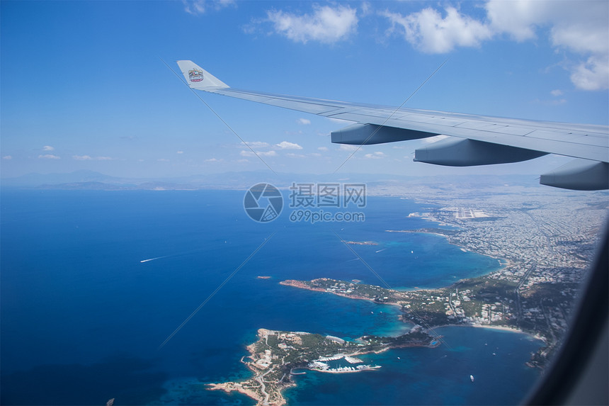 阿联酋航空空中鸟瞰爱情海雅典图片