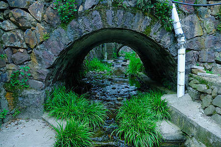 莫干山风景绿色小溪旅游高清图片素材