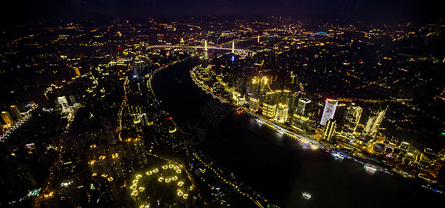 上海鸟瞰夜景图片