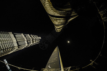 上海金融中心夜景背景图片