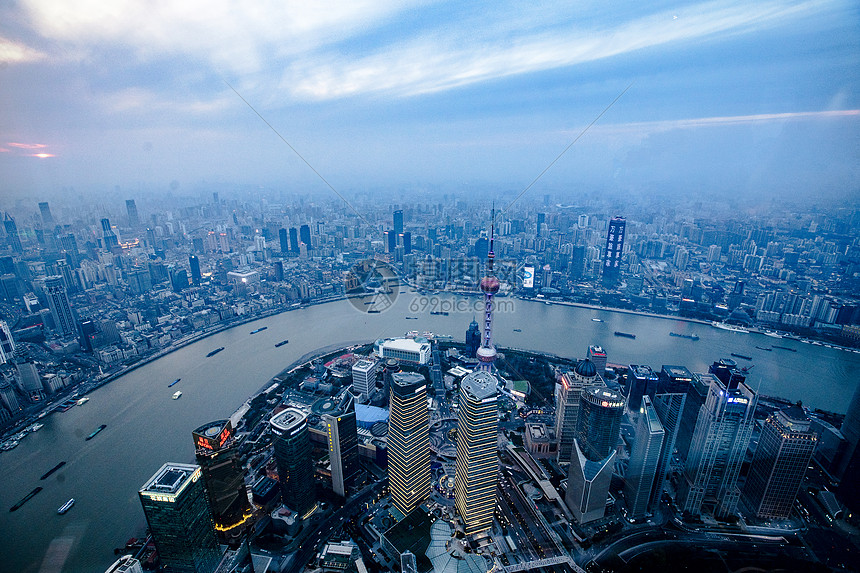 上海鸟瞰夜景图片