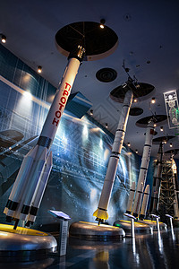 上海科技馆卫星火箭背景图片