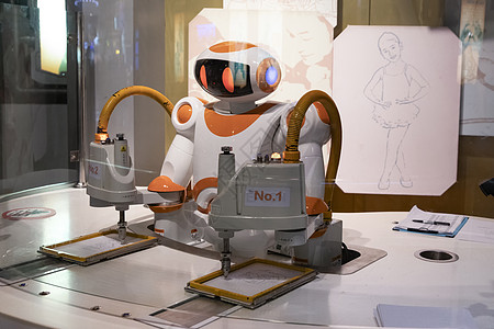 绘画机器人北京科技馆高清图片