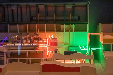 核电站模型背景图片