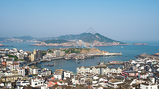 枸杞岛海边小镇背景图片