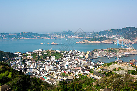 枸杞岛海边小镇背景图片