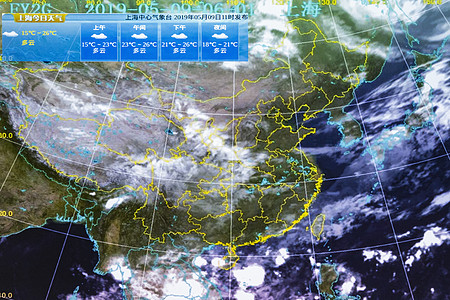 上海气象卫星图高清图片