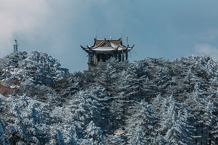 雪后黄山背景图片