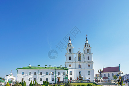 白俄罗斯明斯克东正教教堂高清图片