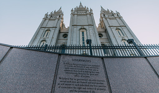 美国犹他州首府盐湖城教堂高清图片