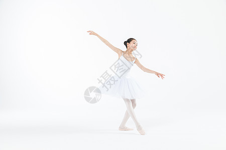 小女孩跳芭蕾舞背景