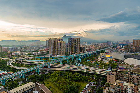 城市立交桥车流高清图片素材