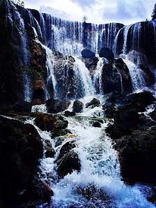 九寨沟珍珠滩背景