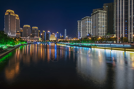 海河上天津眼天津海河上城市意大利风情建筑背景