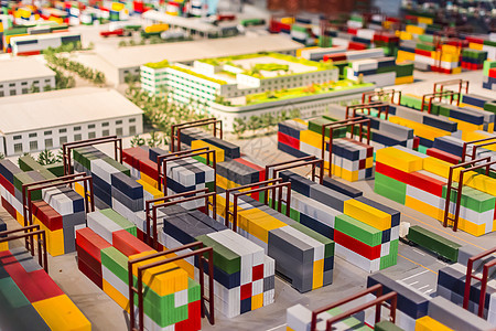货运港口模型背景图片