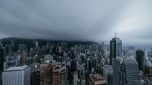 雨中香港图片