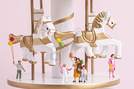 雨傘卡通六一儿童节创意小人背景