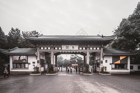 武汉东湖风景区大门背景图片