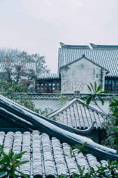 雪天拙政园局部图片