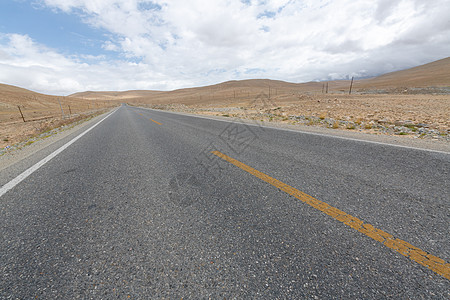 公路合成戈壁沙漠上的公路背景