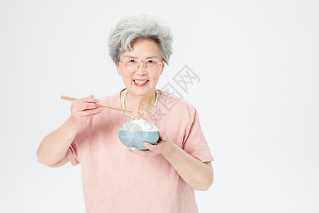 筷子吃饭老人吃饭背景