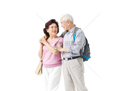 老年夫妇旅游图片