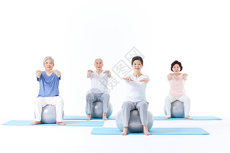 老年人瑜伽图片