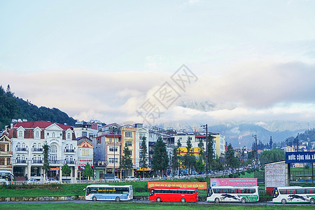 拈花湾小镇越南沙坝避暑小镇背景