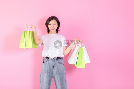 活力女性手提购物袋图片