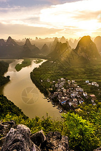 桂林山水风光天空高清图片素材