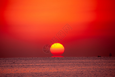 太阳升起光效海上日出背景