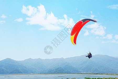 极限运动自拍极限运动滑翔伞背景