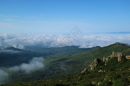 不知名山峰云海高清图片素材