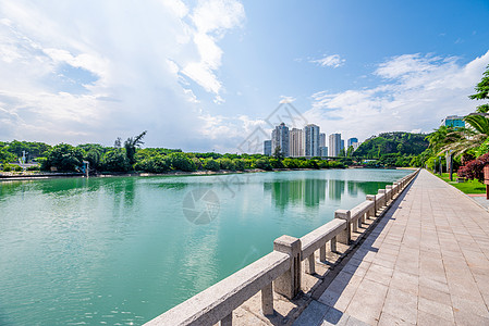 筼筜书院厦门筼筜湖公园风光背景