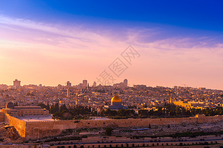 远眺耶路撒冷城图片