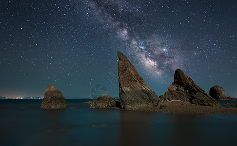 星空星轨银河背景图片