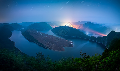 银河soho夜景星空星轨银河自然风光背景