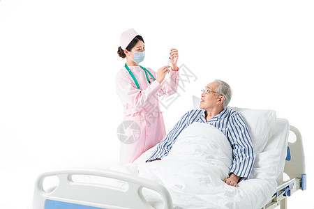 护士为住院病人打针图片