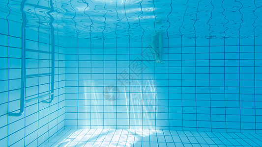 泳池水下水底照片素材高清图片