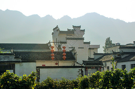 古镇田园风光背景图片