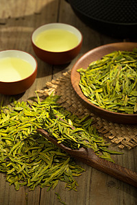西湖龙井绿茶背景图片