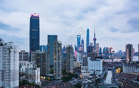 上海城市风景背景图片