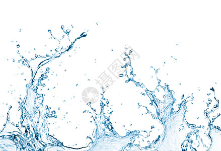 蓝色的水透明水滴和水背景