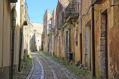 西西里岛中世纪小镇埃里塞街道图片
